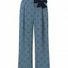 Best Sale 👍 Trend Blossoms Dusty Blue Geometric Bow-Accent Wide-Leg Pants - 👧 Girls 🎉 -Trend Blossoms-shop zu107416719 main tm1657891674
