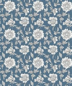 Hot Sale ✨ Trend Blossoms Dusty Blue & White Poet-Sleeve Crewneck Top - 👧 Girls 🧨 -Trend Blossoms-shop zu107501316 alt 2 tm1658260917