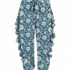 Best deal 😉 Trend Blossoms Blue & White Floral Ruffle-Accent Bow-Belt Joggers - 👧 Girls ⭐ -Trend Blossoms-shop zu107501360 main tm1658260917