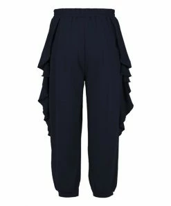 Coupon 🔥 Trend Blossoms Dark Navy Ruffle-Accent Bow-Belt Joggers - 👧 Girls ⌛ -Trend Blossoms-shop zu107501389 alt 1 tm1658260917