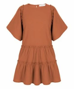 Best reviews of 👍 Trend Blossoms Dusty Orange Bell-Sleeve A-Line 👗 Dress - 👧 Girls 🥰
