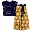 Best reviews of 🔔 Trend Blossoms Navy Polka Dot Angel-Sleeve Top & Dark Mustard Floral Wrap 👗 Skirt - 👧 Girls ❤️ -Trend Blossoms-shop zu107508134 main tm1658260917