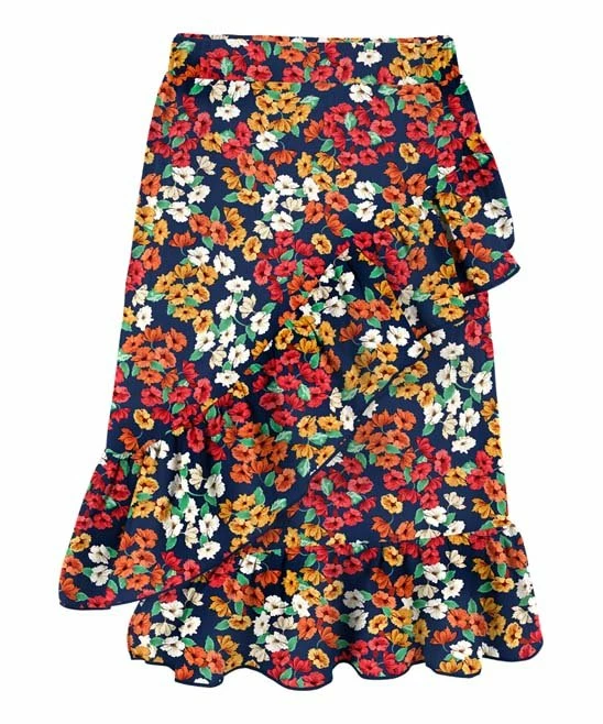 Best reviews of ๐ Trend Blossoms Navy & Mustard Floral Ruffle-Hem Asymmetrical ๐ Skirt - ๐ง Girls ๐ 3 Best reviews of ๐ Trend Blossoms Navy & Mustard Floral Ruffle-Hem Asymmetrical ๐ Skirt - ๐ง Girls ๐