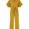 Cheapest โค๏ธ Trend Blossoms Mustard Cape-Sleeve Belted Surplice Jumpsuit - ๐ง Girls ๐ 2 Cheapest โค๏ธ Trend Blossoms Mustard Cape-Sleeve Belted Surplice Jumpsuit - ๐ง Girls ๐ -Trend Blossoms-shop zu107944962 main tm1659716272