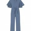 Brand new ๐ Trend Blossoms Dusty Blue Cape-Sleeve Belted Surplice Jumpsuit - ๐ง Girls ๐ 1 Brand new ๐ Trend Blossoms Dusty Blue Cape-Sleeve Belted Surplice Jumpsuit - ๐ง Girls ๐ -Trend Blossoms-shop zu107944966 main tm1659716272