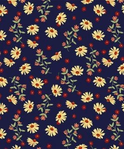 Outlet 🎉 Trend Blossoms Black 'Be Kind' Puff-Sleeve Top & Navy Floral Tiered Pants - 👧 Girls 🔥 -Trend Blossoms-shop zu107999685 alt 2 tm1659965772