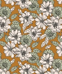 Hot Sale 🛒 Trend Blossoms Light Brown & White Floral Puff-Sleeve Hi-Low 👗 Dress - 👧 Girls 🌟 -Trend Blossoms-shop zu108116386 alt 2 tm1660227561