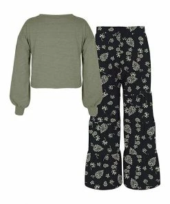 Discount π Trend Blossoms Sage Green Stripe Puff-Sleeve Top & Black Floral Paisley Tiered Pants - π§ Girls π― 7 Discount π Trend Blossoms Sage Green Stripe Puff-Sleeve Top & Black Floral Paisley Tiered Pants - π§ Girls π― -Trend Blossoms-shop zu108168803 alt 1 tm1660689291