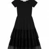 New 🥰 Trend Blossoms Black Tiered A-Line 👗 Dress - 👧 Girls 🎉 -Trend Blossoms-shop zu108205156 main tm1660589251