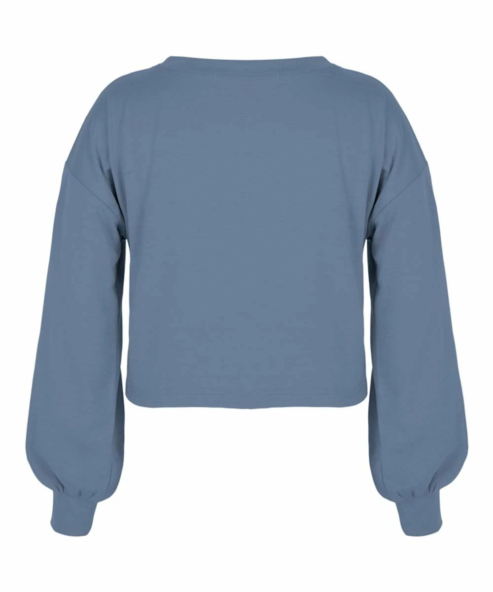 Budget ๐ Trend Blossoms Dusty Blue 'This Girl Can' Puff-Sleeve Sweater - ๐ง Girls ๐ 5 Budget ๐ Trend Blossoms Dusty Blue 'This Girl Can' Puff-Sleeve Sweater - ๐ง Girls ๐ - Image 3