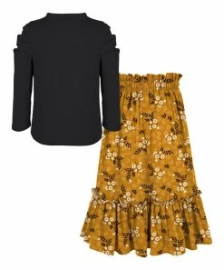 Coupon ๐ Trend Blossoms Black Puff-Sleeve Top & Mustard Floral Button-Front Maxi ๐ Skirt - ๐ง Girls ๐คฉ 7 Coupon ๐ Trend Blossoms Black Puff-Sleeve Top & Mustard Floral Button-Front Maxi ๐ Skirt - ๐ง Girls ๐คฉ -Trend Blossoms-shop zu108257260 alt 2 tm1660843253