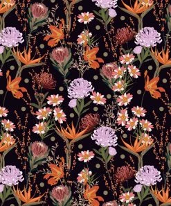 Budget ✔️ Trend Blossoms Black & Orange Floral Ruffle-Hem Maxi 👗 Dress - 👧 Girls 🛒 -Trend Blossoms-shop zu108257293 alt 1 tm1660843253