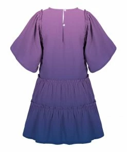Cheap ⌛ Trend Blossoms Purple & Blue Ombré Bell-Sleeve A-Line 👗 Dress - 👧 Girls ❤️ -Trend Blossoms-shop zu108257318 alt 1 tm1660843253