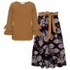 Buy 💯 Trend Blossoms Light Brown Ruffle Long-Sleeve Top & Floral Paisley Maxi 👗 Skirt - 👧 Girls ✨ 1 Buy 💯 Trend Blossoms Light Brown Ruffle Long-Sleeve Top & Floral Paisley Maxi 👗 Skirt - 👧 Girls ✨ -Trend Blossoms-shop zu108264067 main tm1660823475