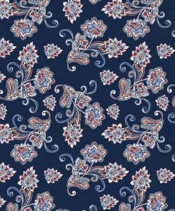 Coupon 👏 Trend Blossoms Navy Floral Paisley Bell-Sleeve A-Line 👗 Dress - 👧 Girls 👏 -Trend Blossoms-shop zu108264160 alt 1 tm1660843253