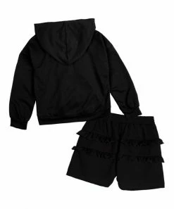 Coupon ❤️ Trend Blossoms Black Ruffle-Accent Zip-Up Hoodie & Shorts - 👧 Girls 🥰 11 Coupon ❤️ Trend Blossoms Black Ruffle-Accent Zip-Up Hoodie & Shorts - 👧 Girls 🥰 -Trend Blossoms-shop zu108302084 alt 4 tm1660920813