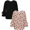 Deals 💯 Trend Blossoms Black Ruffle-Sleeve Top & Pink Polka Dot Ruffle-Sleeve Top - 👧 Girls ⌛ 2 Deals 💯 Trend Blossoms Black Ruffle-Sleeve Top & Pink Polka Dot Ruffle-Sleeve Top - 👧 Girls ⌛ -Trend Blossoms-shop zu108309177 main tm1660920813
