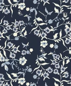 Coupon 🔔 Trend Blossoms Navy Floral Puff-Sleeve Tie-Waist Jumpsuit - 👧 Girls 🎉 -Trend Blossoms-shop zu108372338 alt 2 tm1661353368