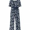 Coupon 🔔 Trend Blossoms Navy Floral Puff-Sleeve Tie-Waist Jumpsuit - 👧 Girls 🎉 2 Coupon 🔔 Trend Blossoms Navy Floral Puff-Sleeve Tie-Waist Jumpsuit - 👧 Girls 🎉 -Trend Blossoms-shop zu108372338 main tm1661353368