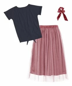 Deals 😍 Trend Blossoms Pink Velvet Tulle 👗 Skirt Set - 👧 Girls ❤️ -Trend Blossoms-shop zu108372419 alt 1 tm1661353368