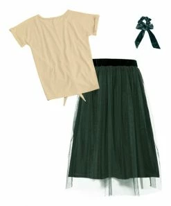 Hot Sale ⭐ Trend Blossoms Green Velvet Tulle 👗 Skirt Set - 👧 Girls 🤩 -Trend Blossoms-shop zu108373556 alt 2 tm1661353368