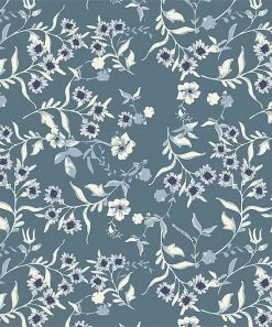 Cheapest 🧨 Trend Blossoms Dusty Blue & White Floral Cape-Sleeve Belted Surplice Jumpsuit - 👧 Girls 🎉 -Trend Blossoms-shop zu108480662 alt 2 tm1661518843