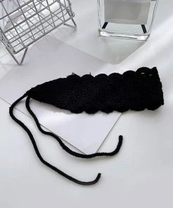 Deals 🥰 Trend Blossoms Black Crochet Headband 🤩
