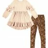 Cheap 🔔 Trend Blossoms Light Apricot Ruffle-Accent Hi-Low Tunic & Brown Floral Leggings - 👧 Girls 🎉 1 Cheap 🔔 Trend Blossoms Light Apricot Ruffle-Accent Hi-Low Tunic & Brown Floral Leggings - 👧 Girls 🎉 -Trend Blossoms-shop zu108548071 main tm1661780197