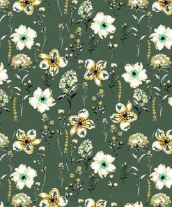 Best Sale ✨ Trend Blossoms Dark Green Ruffle Hi-Low Tunic & Green Floral Leggings - 👧 Girls 🌟 -Trend Blossoms-shop zu108643851 alt 2 tm1661955682