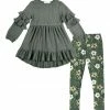 Best Sale โจ Trend Blossoms Dark Green Ruffle Hi-Low Tunic & Green Floral Leggings - ๐ง Girls ๐ 1 Best Sale โจ Trend Blossoms Dark Green Ruffle Hi-Low Tunic & Green Floral Leggings - ๐ง Girls ๐ -Trend Blossoms-shop zu108643851 main tm1661955682