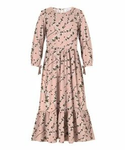 Hot Sale 🛒 Trend Blossoms Light Coral Pink Floral & Polka Dot Ruffle-Hem Maxi 👗 Dress - 👧 Girls 🛒