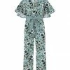 Best Pirce ❤️ Trend Blossoms Dusty Turquoise Floral Bell-Sleeve Belted Surplice Jumpsuit - 👧 Girls ❤️ 2 Best Pirce ❤️ Trend Blossoms Dusty Turquoise Floral Bell-Sleeve Belted Surplice Jumpsuit - 👧 Girls ❤️ -Trend Blossoms-shop zu108728189 main tm1662470552