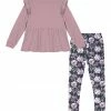 Top 10 🥰 Trend Blossoms Dusty Pink Ruffle-Accent Long-Sleeve Top & Navy Floral Leggings - 👧 Girls 😉 2 Top 10 🥰 Trend Blossoms Dusty Pink Ruffle-Accent Long-Sleeve Top & Navy Floral Leggings - 👧 Girls 😉 -Trend Blossoms-shop zu108728269 main tm1662470552