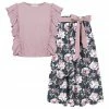 Coupon 👍 Trend Blossoms Dusty Pink Angel-Sleeve Top & Navy Floral Bow-Accent Maxi 👗 Skirt - 👧 Girls 😍 1 Coupon 👍 Trend Blossoms Dusty Pink Angel-Sleeve Top & Navy Floral Bow-Accent Maxi 👗 Skirt - 👧 Girls 😍 -Trend Blossoms-shop zu108728303 main tm1662470552