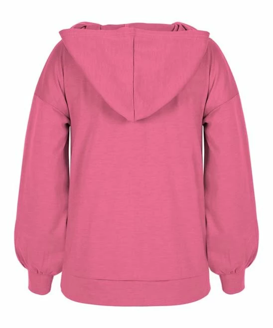 Best Pirce โ๏ธ Trend Blossoms Hot Pink Floral Rainbow Puff-Sleeve Hoodie - ๐ง Girls ๐ 4 Best Pirce โ๏ธ Trend Blossoms Hot Pink Floral Rainbow Puff-Sleeve Hoodie - ๐ง Girls ๐ - Image 2