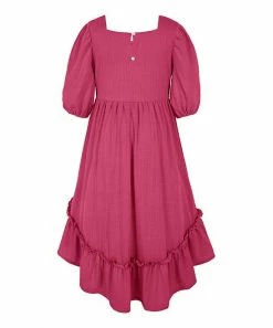 Cheapest ⌛ Trend Blossoms Hot Pink Crinkle Ruffle-Accent Hi-Low Peasant 👗 Dress - 👧 Girls 🔔 7 Cheapest ⌛ Trend Blossoms Hot Pink Crinkle Ruffle-Accent Hi-Low Peasant 👗 Dress - 👧 Girls 🔔 -Trend Blossoms-shop zu108828588 alt 2 tm1662642512