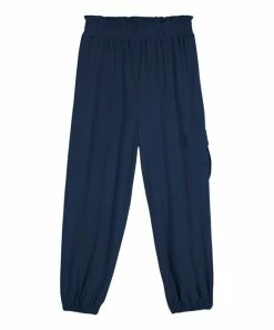 Flash Sale 😀 Trend Blossoms Dark Blue Cargo-Pocket Joggers - 👧 Girls 😀