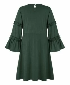 Cheap 🎁 Trend Blossoms Dark Green Long-Sleeve Skater 👗 Dress - 👧 Girls ✔️ -Trend Blossoms-shop zu108926482 alt 5 tm1663268250