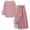 Top 10 ⭐ Trend Blossoms Dusty Pink Ruffle Long-Sleeve Top & Ombré Bow-Accent Maxi 👗 Skirt - 👧 Girls 😉 1 Top 10 ⭐ Trend Blossoms Dusty Pink Ruffle Long-Sleeve Top & Ombré Bow-Accent Maxi 👗 Skirt - 👧 Girls 😉 -Trend Blossoms-shop zu109069014 main tm1663767478