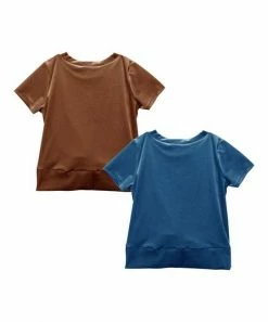Cheapest 😍 Trend Blossoms Cinnamon & Diamond Blue Velvet Knot-Front Tee Set - 👧 Girls ❤️ 8 Cheapest 😍 Trend Blossoms Cinnamon & Diamond Blue Velvet Knot-Front Tee Set - 👧 Girls ❤️ -Trend Blossoms-shop zu109166183 alt 2 tm1663956273