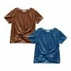 Cheapest ๐ Trend Blossoms Cinnamon & Diamond Blue Velvet Knot-Front Tee Set - ๐ง Girls โค๏ธ 1 Cheapest ๐ Trend Blossoms Cinnamon & Diamond Blue Velvet Knot-Front Tee Set - ๐ง Girls โค๏ธ -Trend Blossoms-shop zu109166183 main tm1663956273