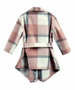 Coupon 🔔 Trend Blossoms Pink & Gray Plaid Belted Cardigan - 👧 Girls 🤩 -Trend Blossoms-shop zu109352724 alt 2 tm1664910868