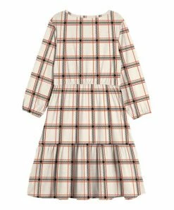 Top 10 👏 Trend Blossoms Cream & Black Plaid Bow-Accent Ruffle-Hem A-Line 👗 Dress - 👧 Girls ✨ -Trend Blossoms-shop zu109417044 alt 2 tm1664893794