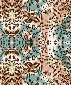 Best deal ✨ Trend Blossoms Dusty Turquoise & Brown Animal-Print Puff-Sleeve Hoodie - 👧 Girls 🛒 -Trend Blossoms-shop zu109482004 alt 2 tm1665060903