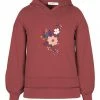 Best deal 🌟 Trend Blossoms Brick Red & Pink Floral Puff-Sleeve Hoodie - 👧 Girls ❤️