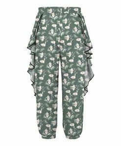 Budget 🤩 Trend Blossoms Green Gray Floral Ruffle-Accent Bow-Belt Joggers - 👧 Girls ❤️ 6 Budget 🤩 Trend Blossoms Green Gray Floral Ruffle-Accent Bow-Belt Joggers - 👧 Girls ❤️ -Trend Blossoms-shop zu109579480 alt 1 tm1665498064