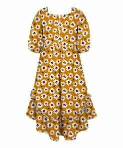 Discount ๐คฉ Trend Blossoms Mustard & Black Floral Ruffle-Accent Hi-Low Puff-Sleeve ๐ Dress - ๐ง Girls ๐คฉ 7 Discount ๐คฉ Trend Blossoms Mustard & Black Floral Ruffle-Accent Hi-Low Puff-Sleeve ๐ Dress - ๐ง Girls ๐คฉ -Trend Blossoms-shop zu109674061 alt 2 tm1665688809