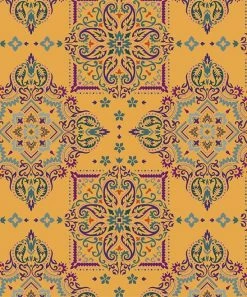 Cheapest 🎁 Trend Blossoms Mustard & Dusty Blue Geometric Bow-Accent Tiered A-Line 👗 Dress - 👧 Girls 🥰 -Trend Blossoms-shop zu109674082 alt 2 tm1665688809