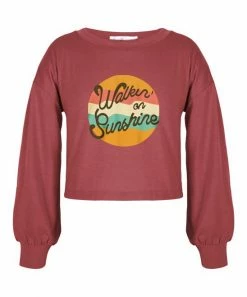 Best reviews of 👏 Trend Blossoms Brick Red 'Walkin' On Sunshine' Puff-Sleeve Top - 👧 Girls 👏