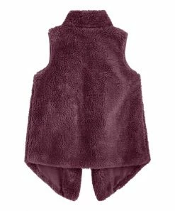 Discount 😉 Trend Blossoms Burgundy Fleece Vest - 👧 Girls 🔥 -Trend Blossoms-shop zu109675464 alt 2 tm1666285124